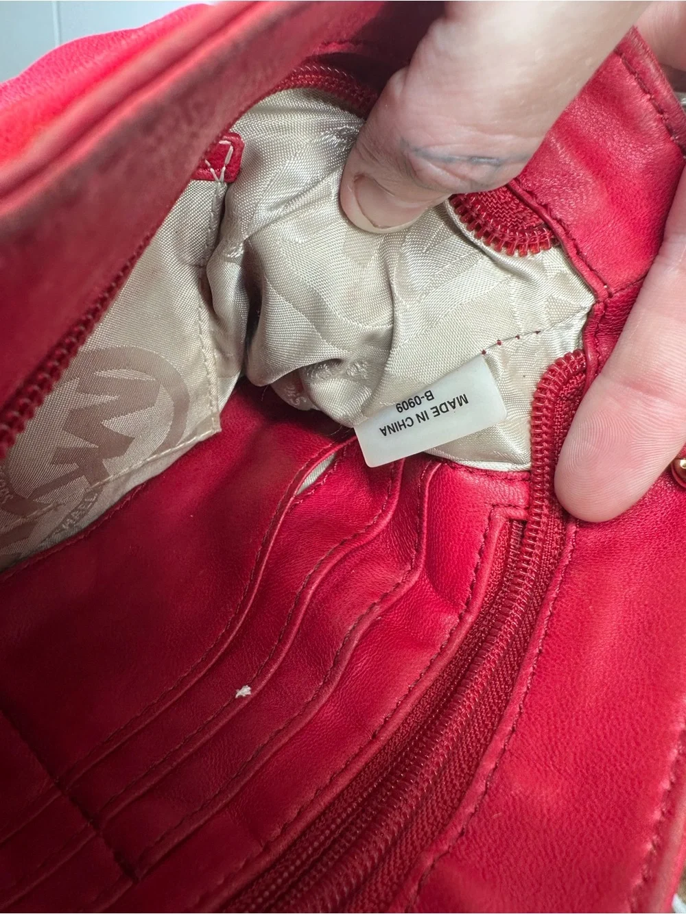 Vintage Y2K Michael Kors Red Rushed Clutch